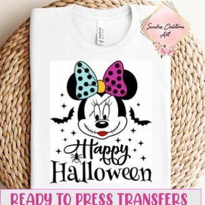 Minnie Halloween HTV transfer/ Minnie tranfer/ Minnie print htv/ print htv transfer
