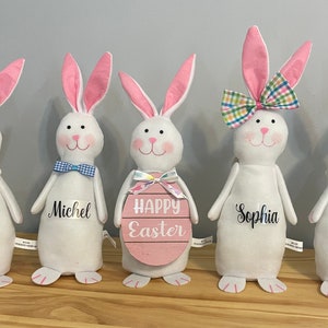 Personalized bunny/Personalized Easter Bunny/Easter Gift/Easter Basket Gift/Easter Decoration/Easter Push Toy/Toy