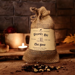 Wizard&#39;s Hut Chai Brew - Cinnamon Allspice Chai Tea - Wizard, Magical, Witchcraft, Autumn, Medieval, Organic, Fantasy Inspired