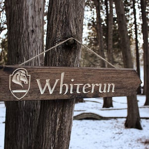 Whiterun - Wood Street/Tavern Sign - Skyrim, Fantasy, Elder Scrolls, Medieval, Bar Decor Inspired