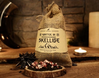 Winter in Skellige - Candy Cane Peppermint Tea - White Wolf, Gaming, Fantasy, Medieval, Sorcerer, Bookish Inspired