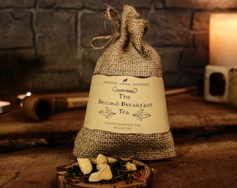The Second Breakfast Tea - Pomegranate Lavender Green Tea - Medieval, European, Fantasy, Bookish, Movie Inspired