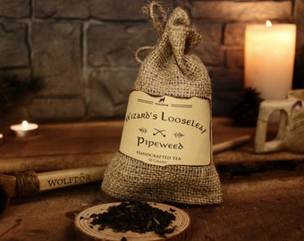 Wizard's Looseleaf Pipeweed - Peppermint Green Tea - Medieval, Fantasy, Movie, Gaming, Bookish Inspired