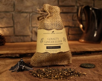 Geralt's Ginger Elixir - Lemon Ginger Tulsi Tea - Witcher, Fantasy, Geralt, Fantasy, Medieval, Gaming Inspired