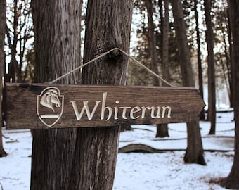 Whiterun - Wood Street/Tavern Sign - Skyrim, Fantasy, Elder Scrolls, Medieval, Bar Decor Inspired