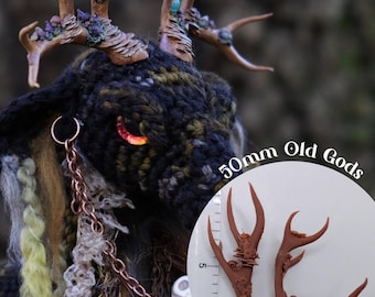 Old Gods - Painter's Series Horns/Antlers - unpainted, highly detailed accessories for amigurumi, dolls, sculptures