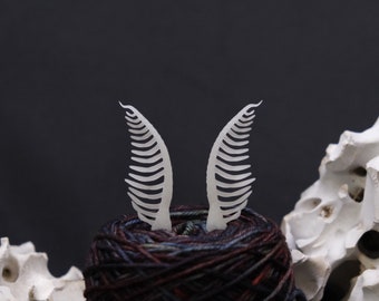 Mothman antennae  - approx. 55mm resin antennae for amigurumi or crochet creatures
