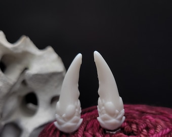 Deepholm horns - approx. 40mm resin horns for amigurumi or crochet creatures