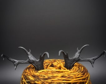 Kirin Antlers - 50mm WHITE or BLACK resin antlers for crochet and amigurumi projects