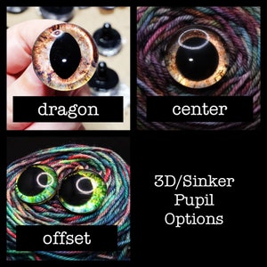 Handpainted 3D eyes iridescent, color-shifting eyes for dolls, amigurumi, plushies image 10