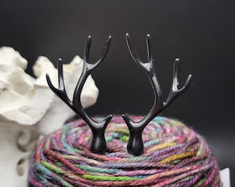 Faun antlers - 50mm black or white resin antlers for crochet and amigurumi projects