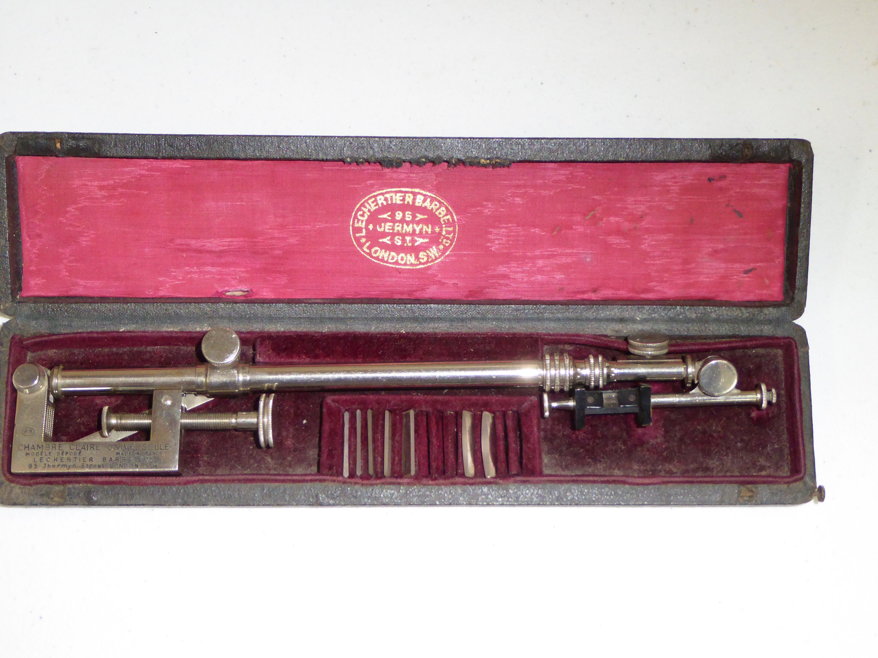 Antique Camera Lucida Chambre Claire Universelle & Case Antique Camera Lucida Chambre Claire Universelle & Case
