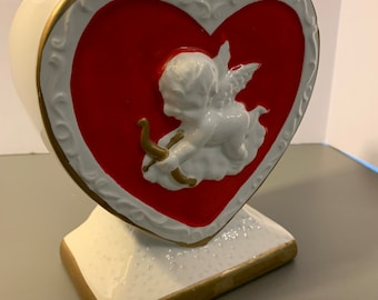 Vintage, A Fine Quality Japan, Valentine Cupid, vase or planter