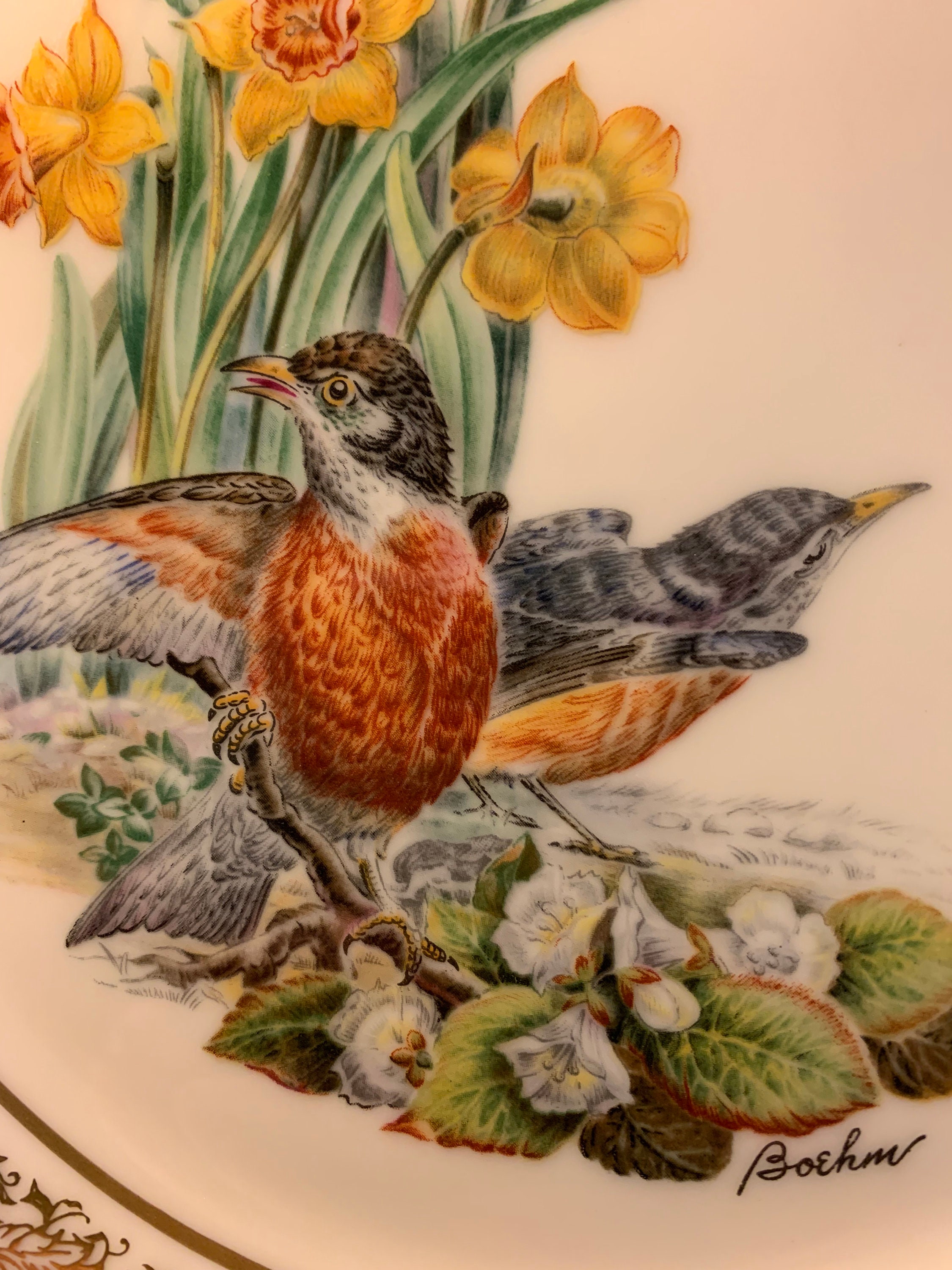 Beautiful 1977 Lenox Boehm Birds Robin Plate Etsy
