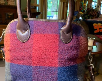 Vintage GAP, multicolored, wool like handbag or shoulder bag