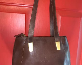 Vintage Les Copains Leather Shoulder Bag, Made in Italy