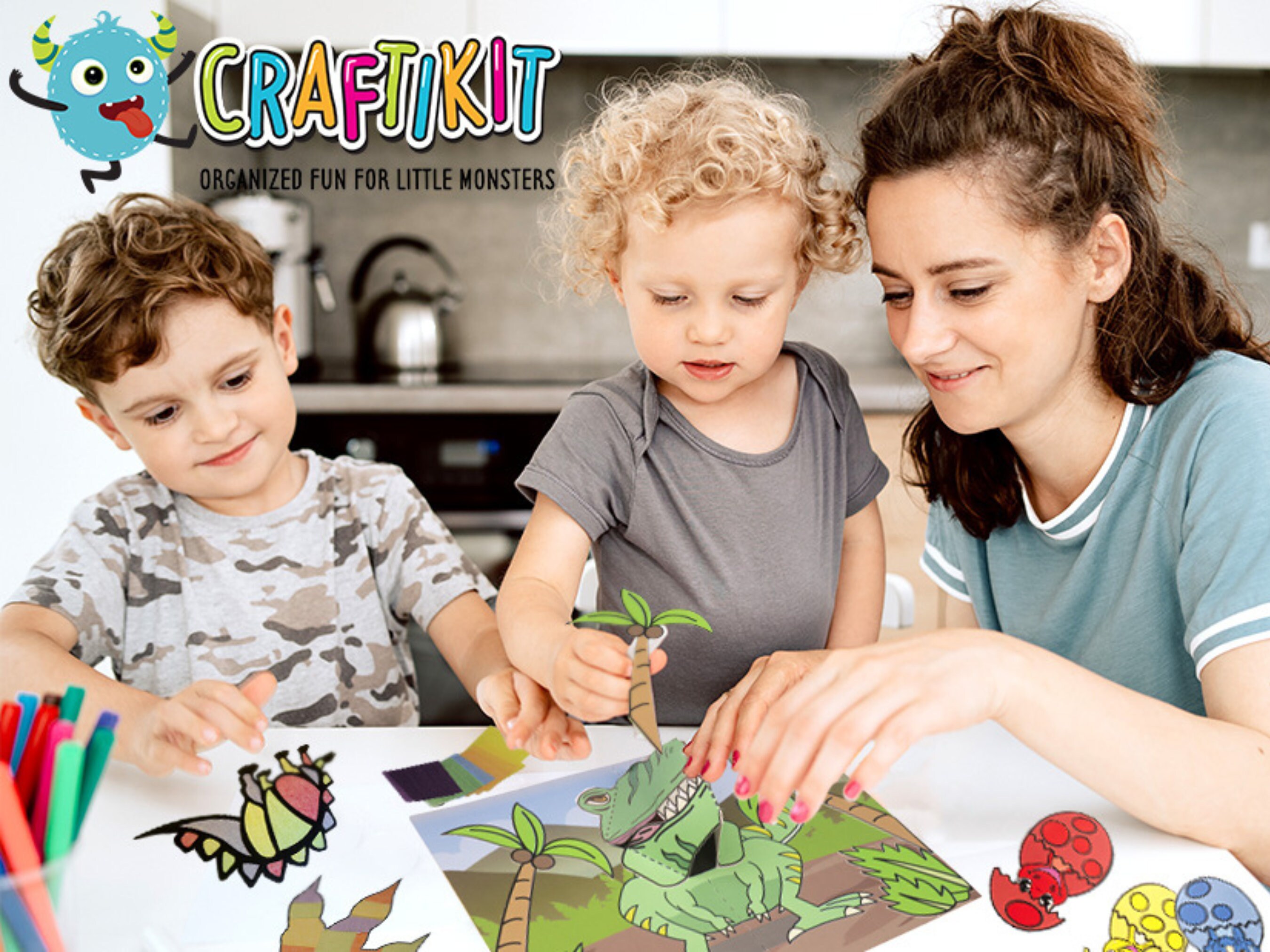 Buy Craftikit ® 20 Dinosaur Crafts for Kids - Award-Winning All