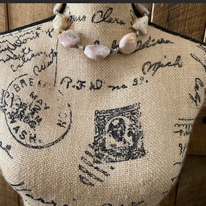Genuine pink Peruvian Opal necklace