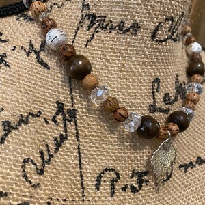 Wood & Crystal necklace