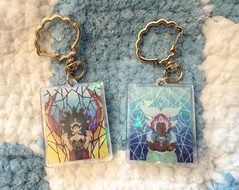 2 Inch Stained Glass Keychain