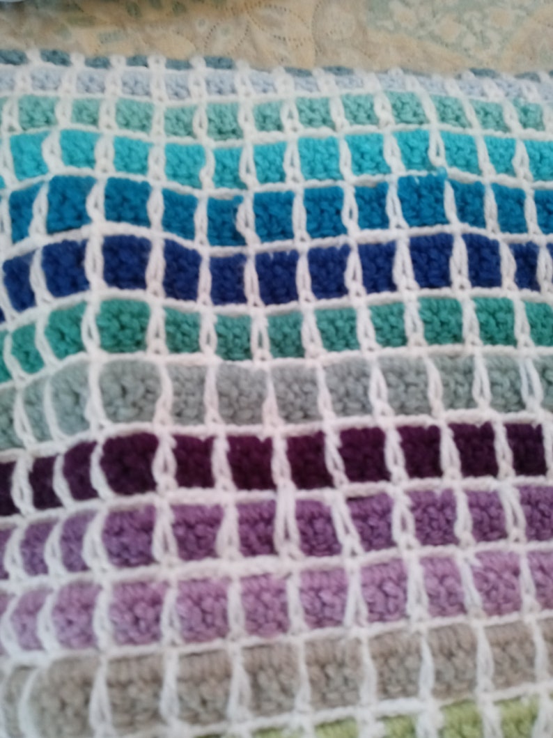 Rainbow inspired colorfull throw shops blanket