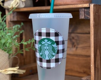 White Black Buffalo Plaid Personalized Starbucks Cup / Coffee Cup / Gift  Ideas / Custom Gift / Birthday / Bride to Be / Christmas - Etsy