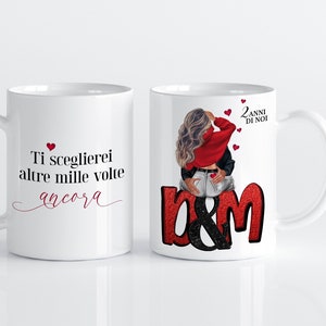 Personalisierte Tasse für Paare – Jubiläum, Valentinstag, Geburtstagsgeschenkidee – Personalisierte Tasse mit Liebhabern, die sich umarmen