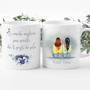 Best friends are sisters - Personalized mug gift idea for best friend - Personalized gift with name for friend