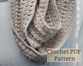 Digital PDF Crochet Scarf Pattern, Instant Download, Fall Easy Crochet Scarf Pattern,  Easy Crochet Pattern, Women's Scarf Pattern