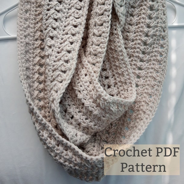 Digital PDF Crochet Scarf Pattern, Instant Download, Fall Easy Crochet Scarf Pattern,  Easy Crochet Pattern, Women's Scarf Pattern