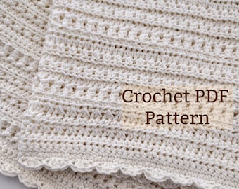 Patrón de crochet para manta Amelia: Manta para bebé hecha a mano (patrón PDF)