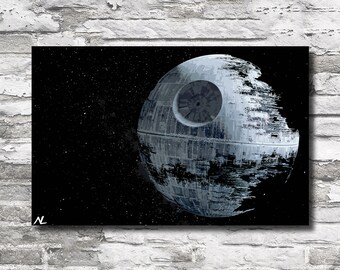 Death Star Forest Tree 5 Piece canvas Wall Art Print Poster Home Decor