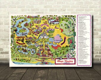 disney world vintage map etsy