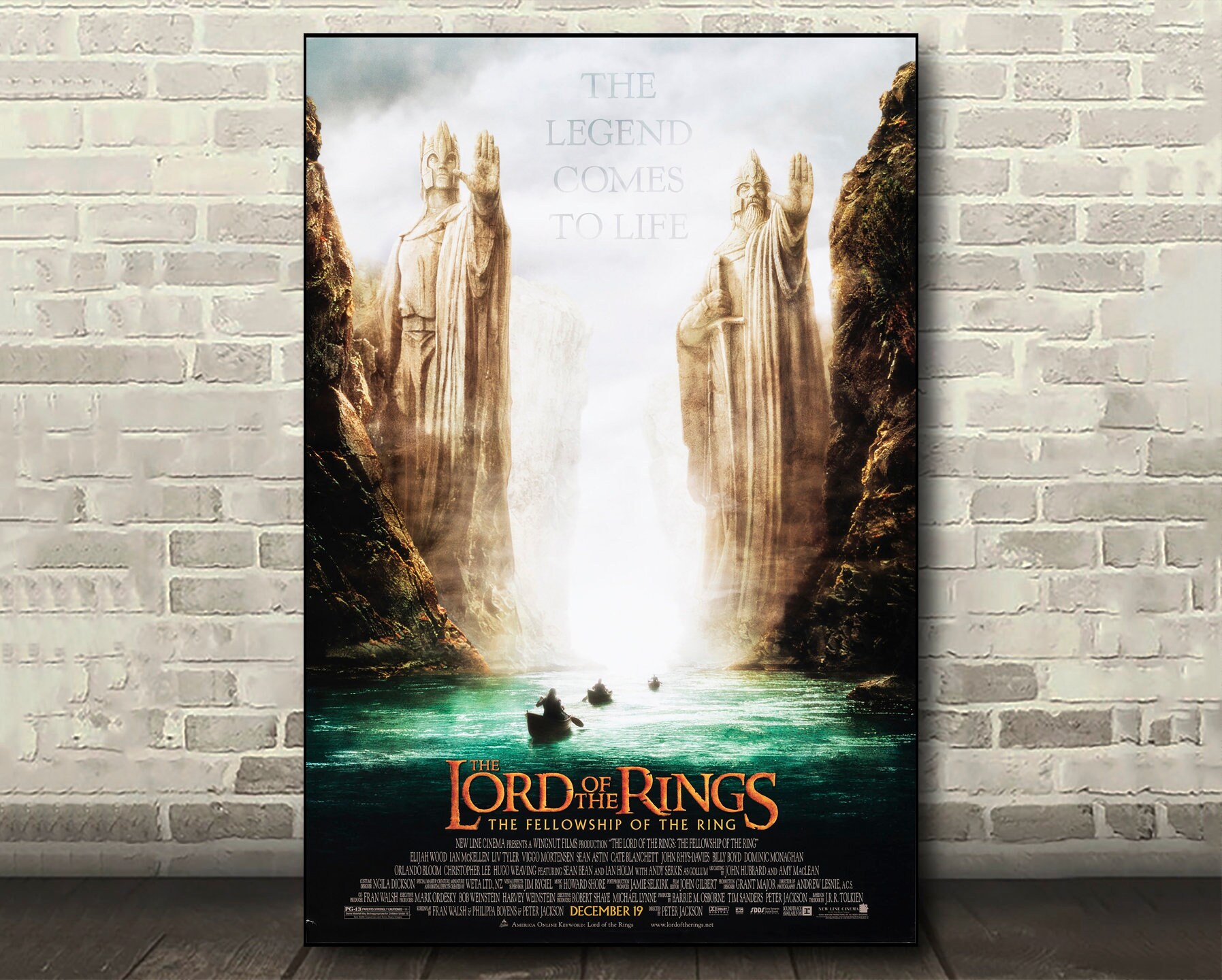The Hobbit Printed Box Canvas Picture A1.30"x20" 30mm Deep Lord Of The Rings.. 