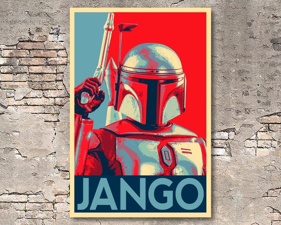 observación Reconocimiento clérigo Jango Fett Pop Art Illustration Star Wars Decoración del - Etsy España