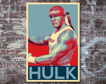 Poster Hulk Hogan 20x30 Cm - Décoration Murale Cadeau Pour Fans De Catch - Style Rétro Vintage - 2