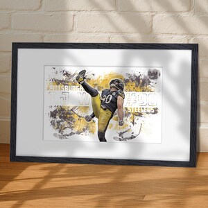 TJ Watt Steelers Poster: Pittsburgh Football Art, Man Cave Decor (Digital Download)