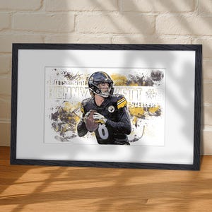 Kenny Pickett Steelers Poster: Pittsburgh Football Art, Man Cave Decor (Digital Download)