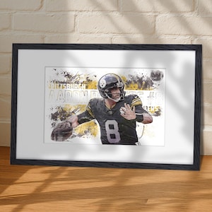 Aaron Rodgers Steelers Poster: Sports Art Man Cave Decor (Digital Download 11x17in JPG/PDF)