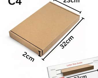 Eco Friendly Royal Mail Large Letter Cardboard PIP Box C4 and C5 Sizes Boxes Available in Brown colour