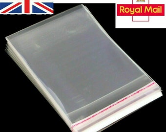 Clear Cello Bags Self Seal Adhesive Transparent Opp Bag Gift & Sweets Garment Bags All Sizes Pouches Cellophane Jewellery Packing