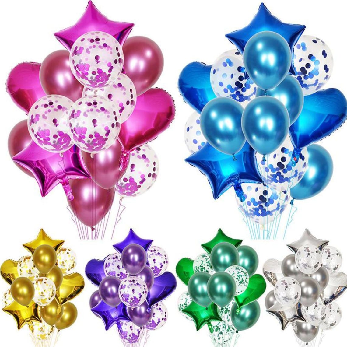Birthday Party Decoration Wedding Graduation Balloons Set Gold Heart 