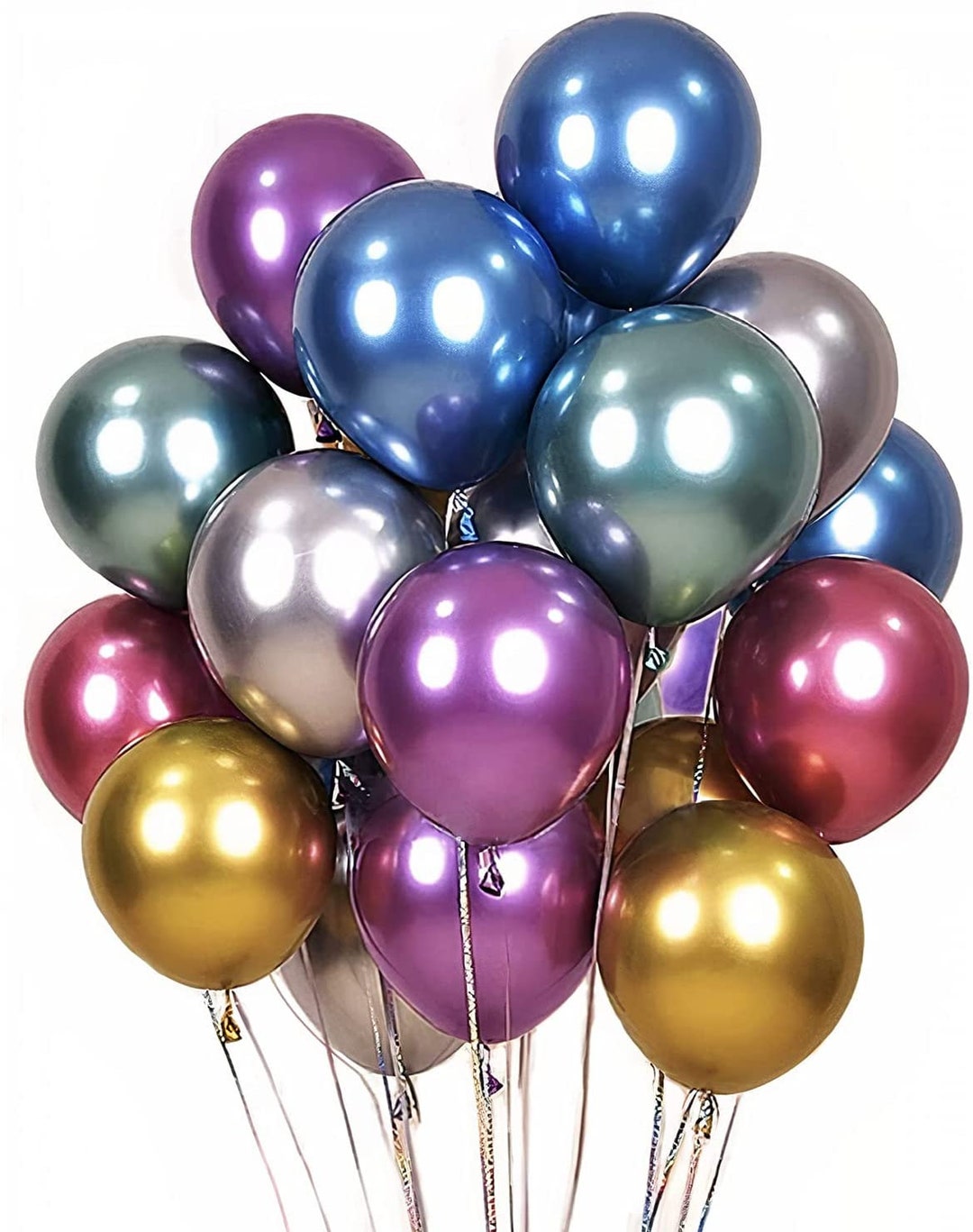 100 Globos Metalicos Brillantes De Colores Decoracion Para Fiesta  Cumpleaños Set