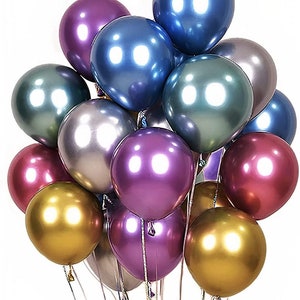 10-100pcs Chrome Metallic Balloons Metal Effect Latex Baloons For Parties And Weddings - Metal Effect 10 inch Balloons