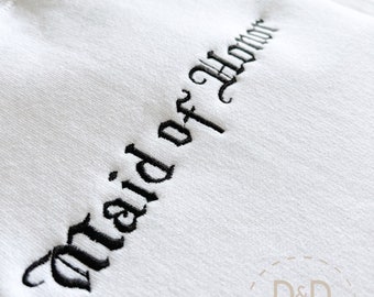 Maid of Honor Sweatshirt Hoodie, Gift for Bridesmaids, Engagement Gift, Wedding Gift, Engagement Gift, Future Mrs, Embroidered Maid of Honor