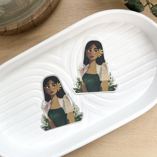 Filipina Beauty Sticker | Vinyl | Matte | UV Coated | Waterproof | Gold Foil | AAPI Heritage Month | Filipino American History Month