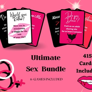 6 en 1 - Ensemble ultime de jeux de cartes sexe et préliminaires pour couples -