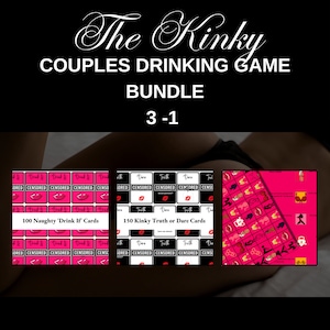 3-1 Kinky Drinking Game Bundle - Couples Drinking Games Bundle - Adult Drinking Board Game - Date Night - Instant Download