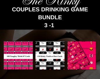 Kinky Couples Drinking Game Bundle - Naughty Games, Truth or Dare (Instant Download)