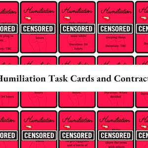 Sissy Humiliation Tasks - Submissive Male Sex Game- Instant Download